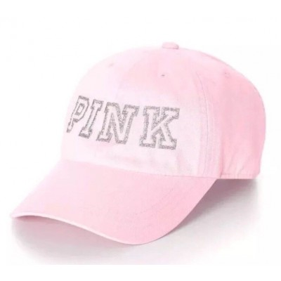 Victoria's Secret PINK Washed Baseball Cap Hat Light Pink Glitter Bling NEW  eb-48484938